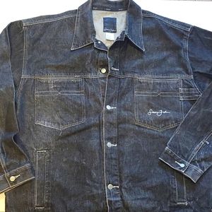 Sean John mens black jeans jacket